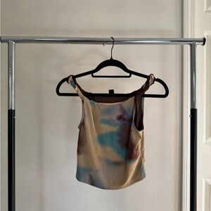 SHEIN Tie-Dye Camisole in Brown and Blue